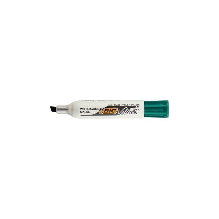 BIC Velleda 1781 Feutres pour Tableau Blanc Effaçables à  Sec Pointe Biseautée Large - Vert