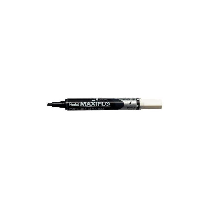 Marqueur tableau blanc Maxiflo pointe fine biseautée noir MWL6S-A PENTEL