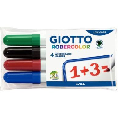 Achetez Etui 4 marqueurs tableau blanc pointe biseautée 6,4mm assortis F413500 GIOTTO pas cher sur ..