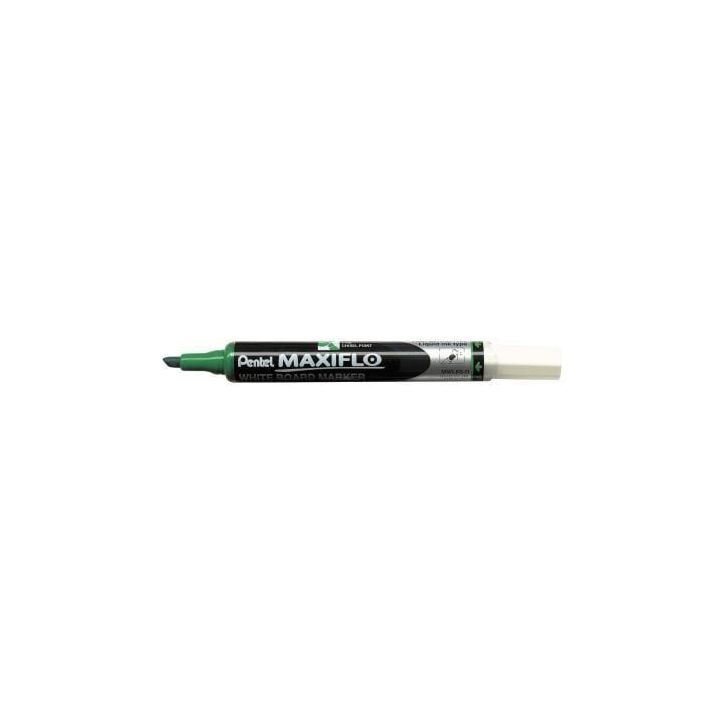 Marqueur tableau blanc Maxiflo pointe fine biseautée vert MWL6S-D PENTEL
