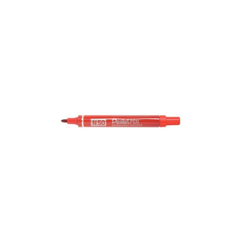 Achetez Boîte de 12 marqueurs permanents N50 pointe ogive rouges DZN50ROUGE PENTEL pas cher sur Ma ..