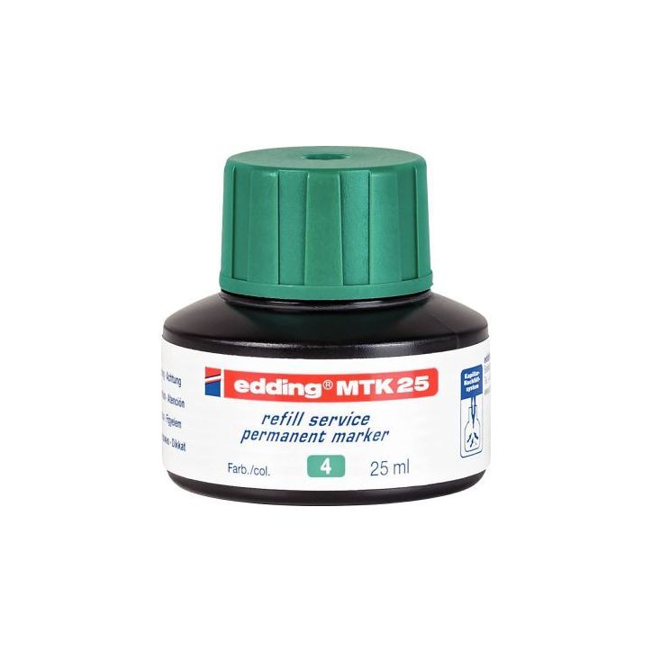 Flacon recharge marqueur permanent vert 4-MTK25004 EDDING