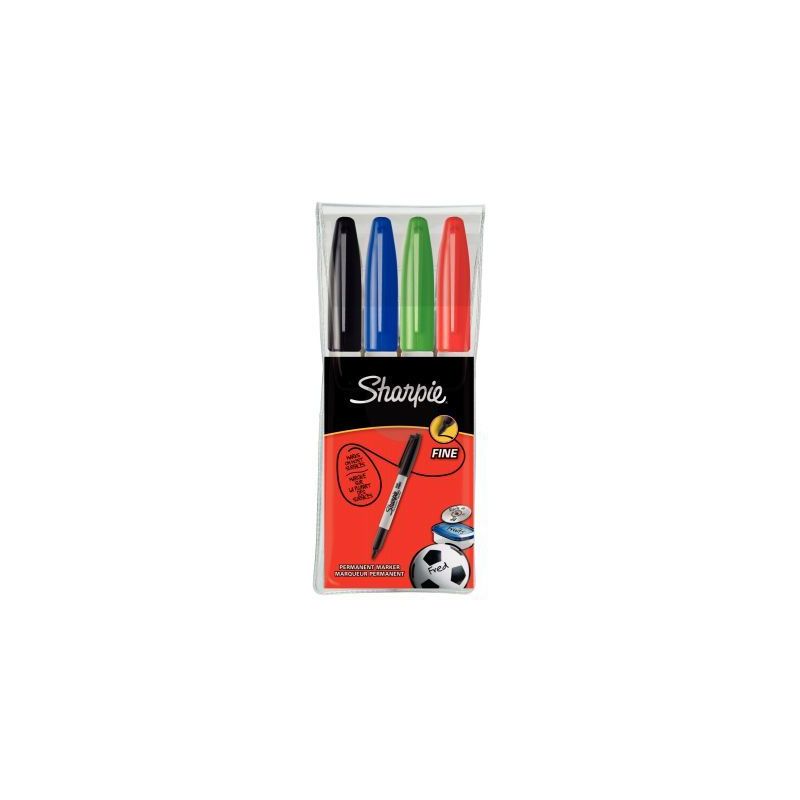 Achetez Pochette de 4 marqueurs Sharpie ogive pointe fine assortis 1985858 SHARPIE pas cher sur Ma R..
