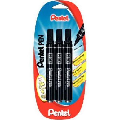 Achetez Blister de 3 marqueurs permanents N50 noirs 935001 PENTEL pas cher sur Ma Rentrée Scolaire