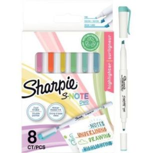 Achetez Blister de 8 marqueurs Sharpie SNote Duo assortis 2182116 SHARPIE pas cher sur Ma Rentrée S..