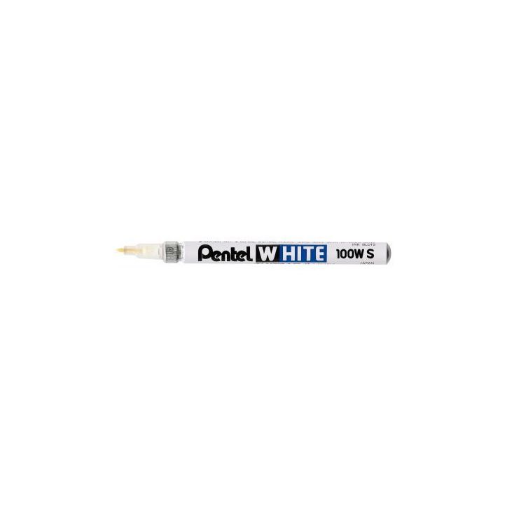 Marqueur Pentel indélébile pointe fine tracé 2mm blanc X100W-S PENTEL