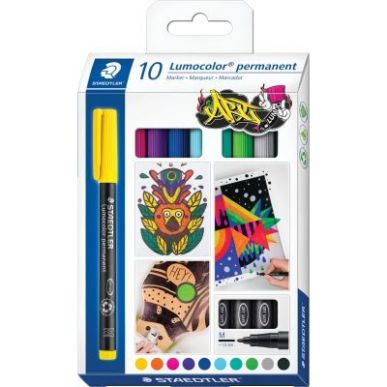 Achetez Pochette de 10 feutres Lumocolor permanents 1,0mm assortis 317C10 LUMOCOLOR STAEDTLER pas ch..