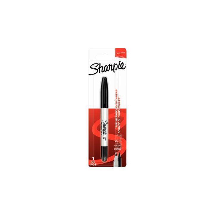 Marqueur Twin Sharpie noir 1985877 SHARPIE