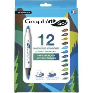 Achetez Pochette de 12 marqueurs Graph It Panorama GG09945 pas cher sur Ma Rentrée Scolaire
