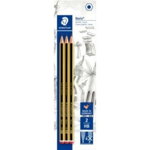 Achetez Blister de 3 crayons graphite Noris 2HB 120-2BK3DA NORIS STAEDTLER pas cher sur Ma Rentrée ..
