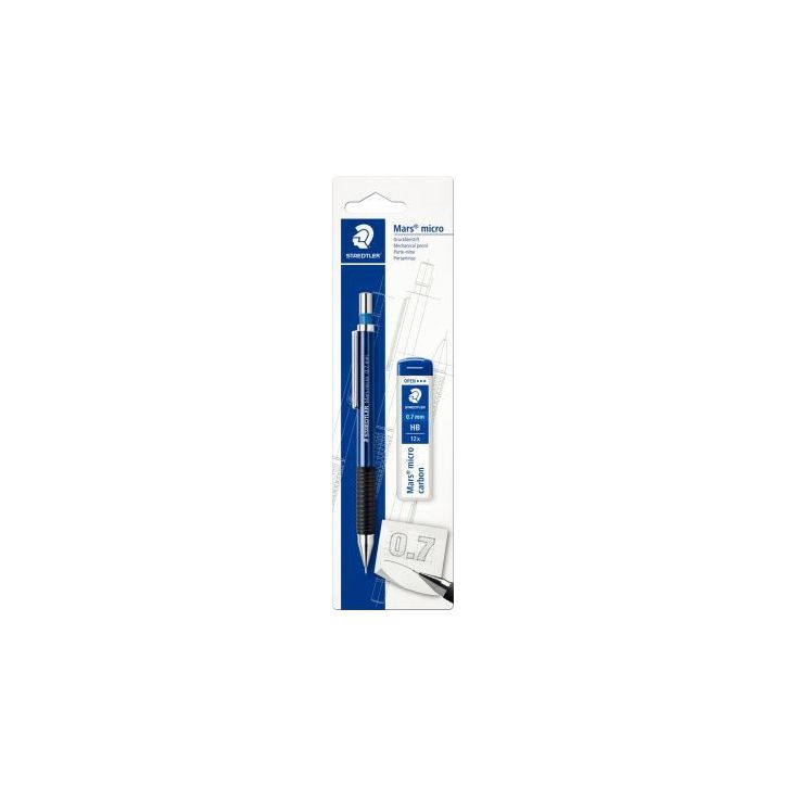 Blister de 1 portemine Mars Micro 0,7mm + mines offertes 7757BK25DA STAEDTLER