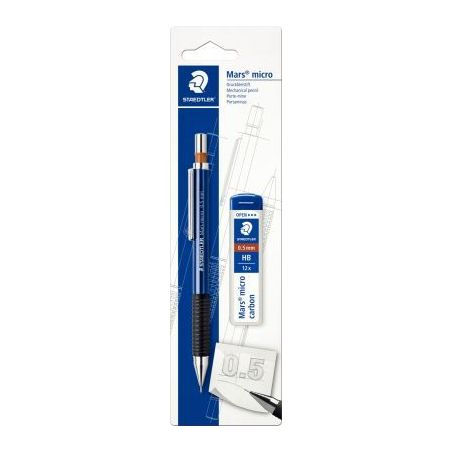 Achetez Blister de 1 portemine Mars Micro 0,5mm + mines offertes 7755BK25DA STAEDTLER pas cher sur M..