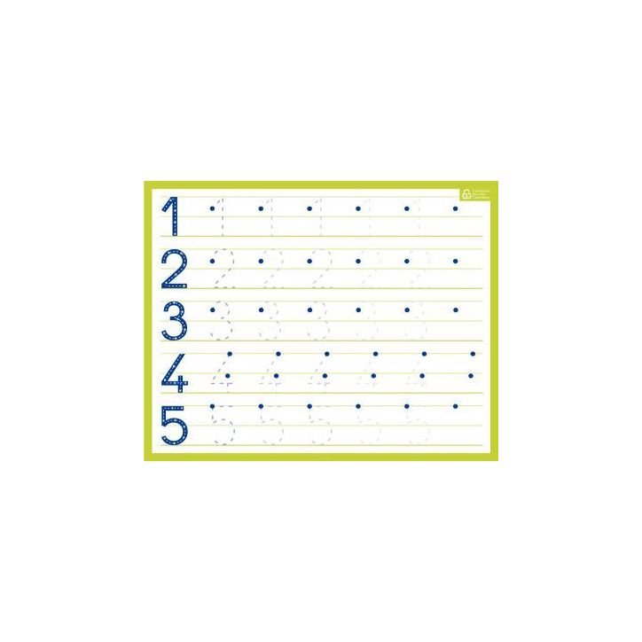 Ardoise effaçable à  sec chiffres 21x26.5cm PAPARDOISECHIFFRES