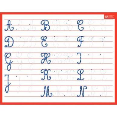 Achetez Ardoise effaçable à  sec majuscules/cursives PAPARDOISEMAJCURS pas cher sur Ma Rentrée S..