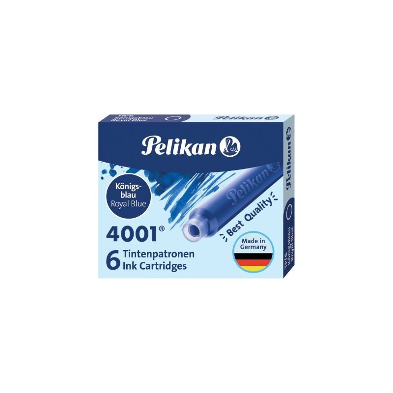 Achetez Etui de 6 cartouches d'encre bleue roi 100401545 PELIKAN pas cher sur Ma Rentrée Scolaire Achetez Etui de 6 cartouches d'encre bleue roi 100401545 PELIKAN pas cher sur Ma Rentrée Scolaire