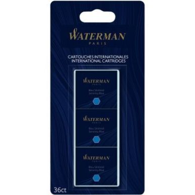 Achetez Blister de 36 cartouches courtes Waterman bleues S0713041 WATERMAN pas cher sur Ma Rentrée ..