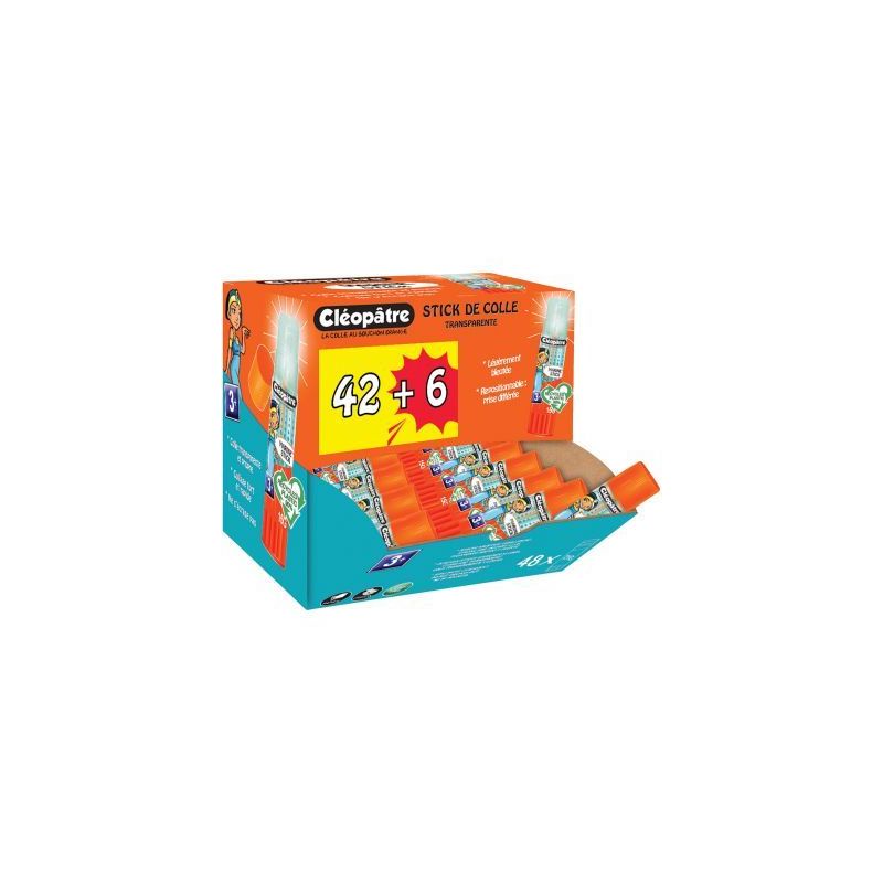 Achetez Bâton de colle 15 gramme marine stick * 48 BA15-CMCX48 CLEOPATRE pas cher sur Ma Rentrée S..