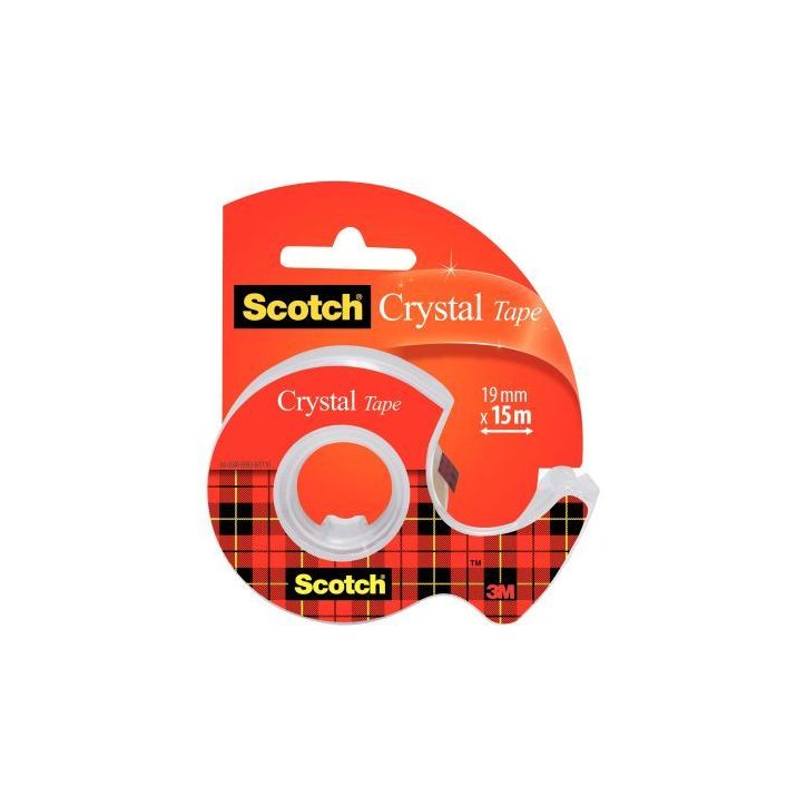 Rouleau adhésif Scotch Cristal 19mmx15m + dévidoir A1123 SCOTCH 3M