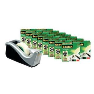 Achetez SCOTCH Lot de 16 rouleaux de ruban Magic invisible 19 mm x 33 m avec 1 dévidoir C60 pas che..