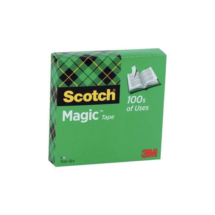 SCOTCH Ruban adhésif invisible Magic 811 - 19mm x 66m, en boîte individuelle