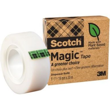 Achetez Rouleau adhésif invisible scotch Magic green, dimensions : 19mm x 30m L1187 SCOTCH 3M pas c..