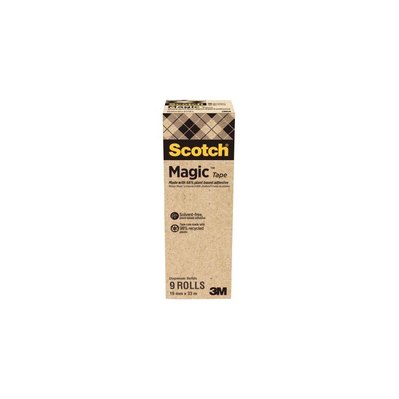 Achetez SCOTCH Boîte de 9 rubans Scotch Magic bague carton recyclé, 19mmx33m pas cher sur Ma Rentr..