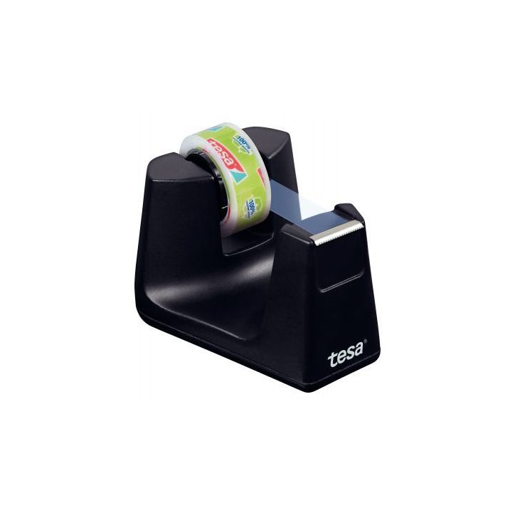 TESA Dévidoir Easy Cut SMART Noir + 1 rouleau eco & clear 10 m x 15 mm