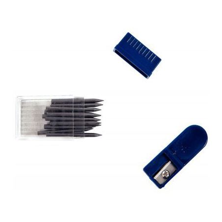 Achetez Blister de 12 mines 2mm pour compas + 1 taille-mine FCO900062 pas cher sur Ma Rentrée Scola..