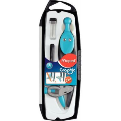 Achetez Coffret compas GRAPHIC 3 pièces 519143 MAPED pas cher sur Ma Rentrée Scolaire