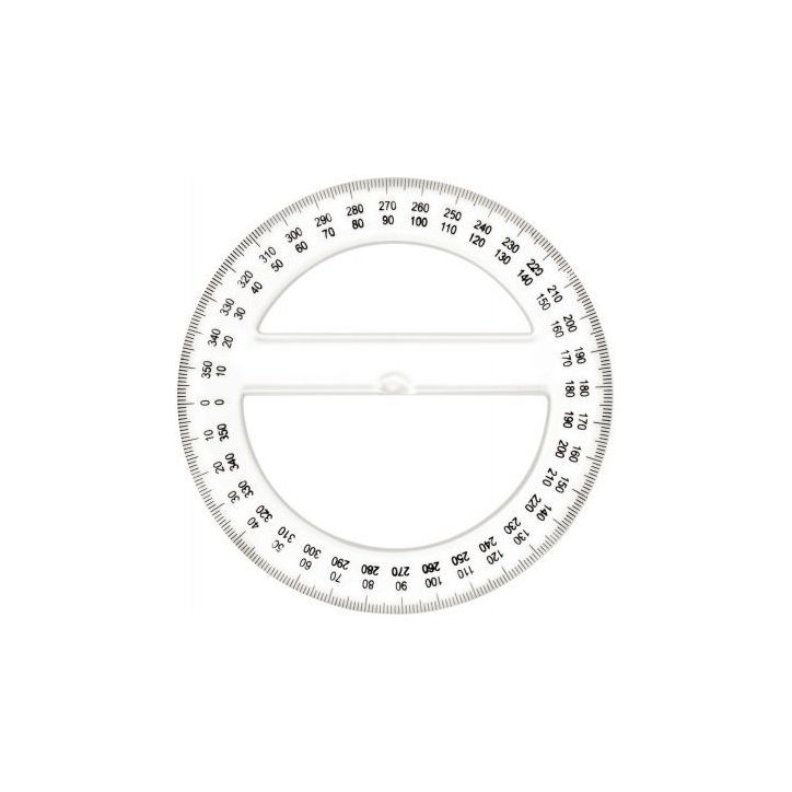 Rapporteur cristal 360 degrés 12cm FTE860062