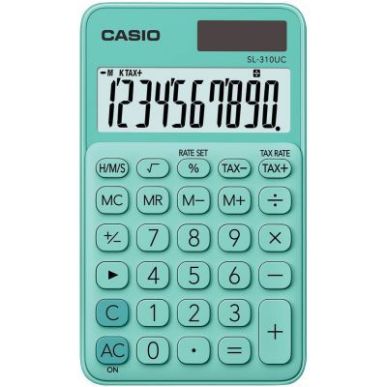 Achetez Machine à calculer de poche Casio 10 chiffres SL-310UC vert clair SL-310YC-LG CASIO pas che..