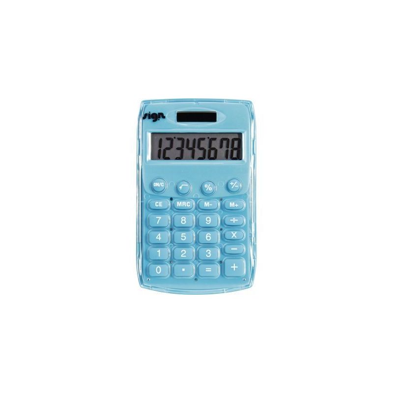 Achetez Calculatrice de Poche 8 chiffres SIGN Bleue SG17762BE pas cher sur Ma Rentrée Scolaire