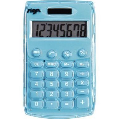 Achetez Calculatrice de Poche 8 chiffres SIGN Bleue SG17762BE pas cher sur Ma Rentrée Scolaire