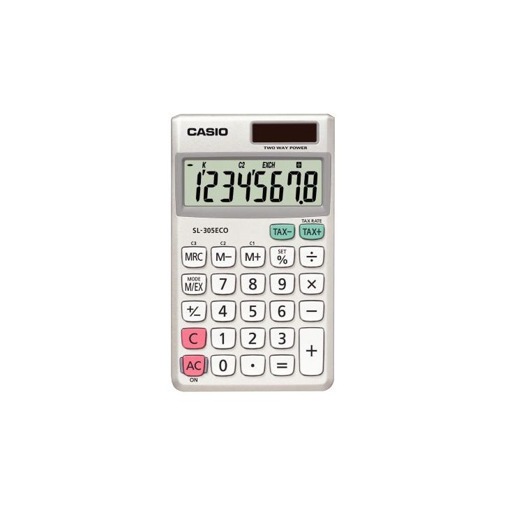 Machine a calculer 8 chiffres Casio SL-305ECO SL-305ECO-W-EP CASIO