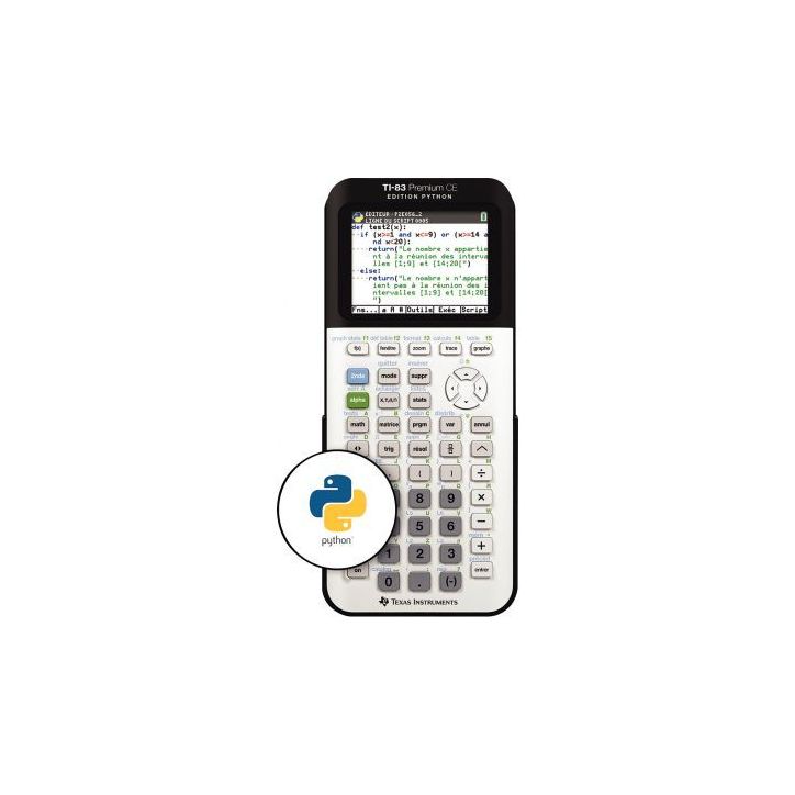 Machine à calculer graphique Texas Instruments TI83 Premium CE Edition Python TI83-TI83PY TEXAS INSTRUMENTS