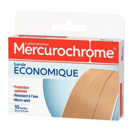 Achetez Boite de 10 bandes de pansement à  découper 10x6cm 050260 MERCUROCHROME pas cher sur Ma R..