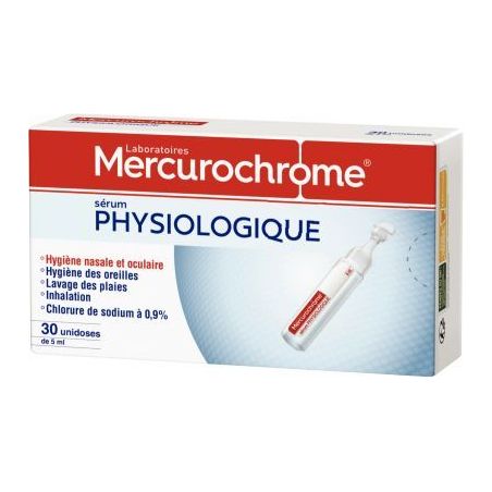 Achetez Boite de 30 doses 5ml de serum physiologique 050401 MERCUROCHROME pas cher sur Ma Rentrée S..