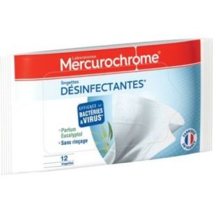 Achetez Etui de 12 lingettes désinfectantes 050471 MERCUROCHROME pas cher sur Ma Rentrée Scolaire