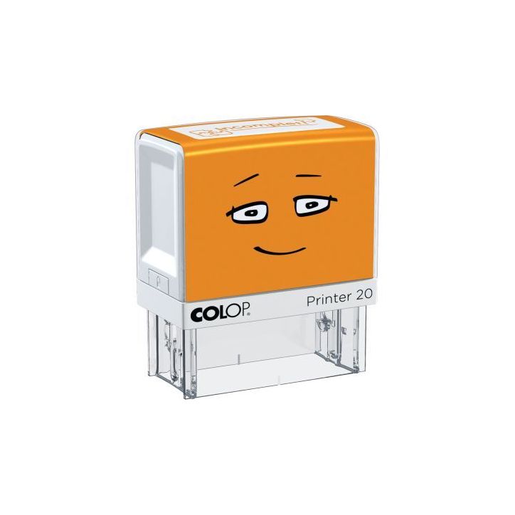 Tampon "Incomplet" orange 163795 COLOP