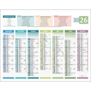 Achetez Calendrier semestriel 7 mois par face 4 saisons 21x26,5cm PAPSAISONSMINI BOUCHUT GRANDREMY p..