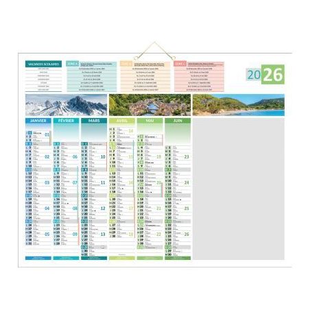 Achetez Calendrier 6 mois sur chaque face 4 saisons effaçable 43 x 55 cm PAPSAISONSEFF BOUCHUT GRAN..