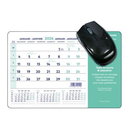 Achetez Tapis de souris calendrier 1.841.9900.00.0.0 BREPOLS pas cher sur Ma Rentrée Scolaire