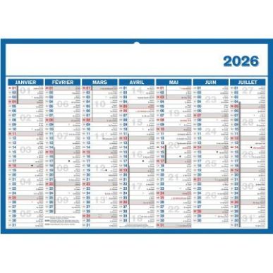 Achetez Calendrier semestriel 7 mois par face 19x26,5cm souple PAPDIRECTMINI pas cher sur Ma Rentré..