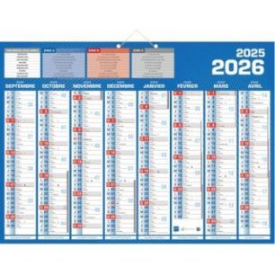 Achetez Calendrier 8 mois sur chaque face 40,5 x 55 cm PAPCLAS16 pas cher sur Ma Rentrée Scolaire
