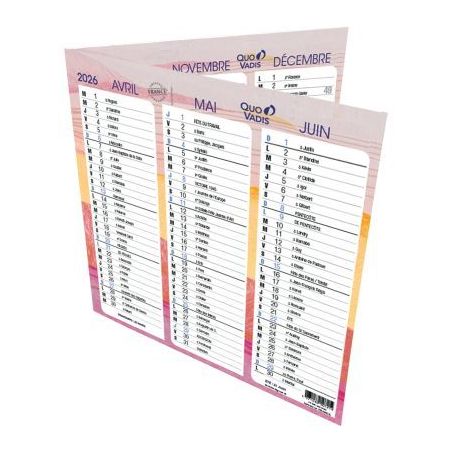 Achetez Calendrier origami iconique 36x18cm 238561Q QUO VADIS pas cher sur Ma Rentrée Scolaire