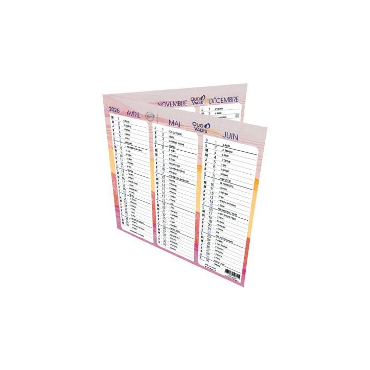Calendrier origami iconique 36x18cm 238561Q QUO VADIS