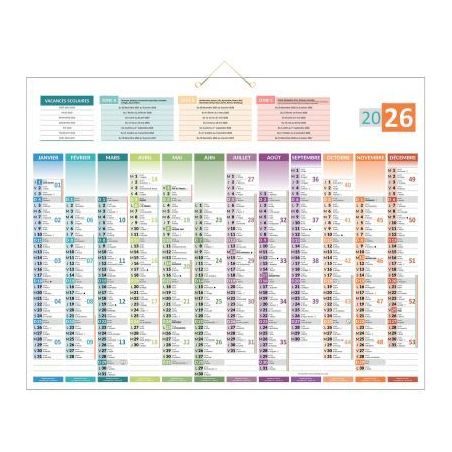 Achetez Calendrier 12 mois Uni Compact 55x43cm PAPUNICOMPACT BOUCHUT GRANDREMY pas cher sur Ma Rentr..