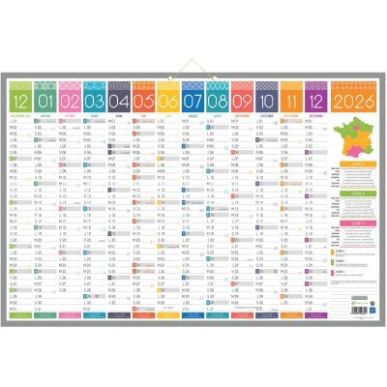 Achetez Calendrier annuel 13 mois Tendance 43x65cm PAPTENDANCEMAXI BOUCHUT GRANDREMY pas cher sur Ma..