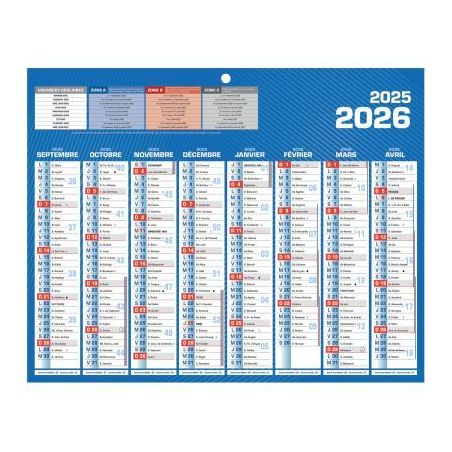 Achetez Calendrier 8 mois sur chaque face 21 x 26,5 cm PAPCLAS16MINI pas cher sur Ma Rentrée Scolai..