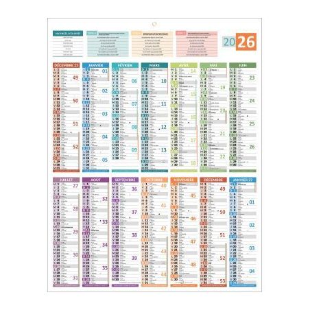 Achetez Calendrier 14mois Carte de France 55x43cm PAPCARTEFRANCE BOUCHUT GRANDREMY pas cher sur Ma R..